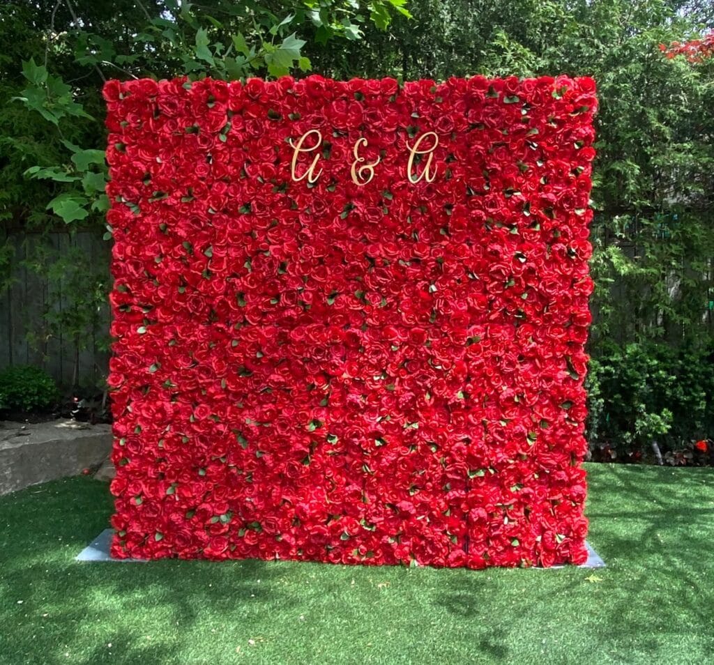 flower wall rental in Hamilton