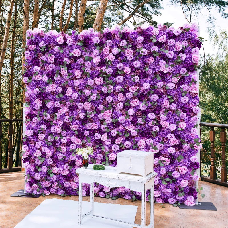 purple flower wall background in North York