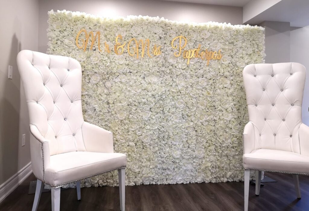 flower wall rental in Hamilton