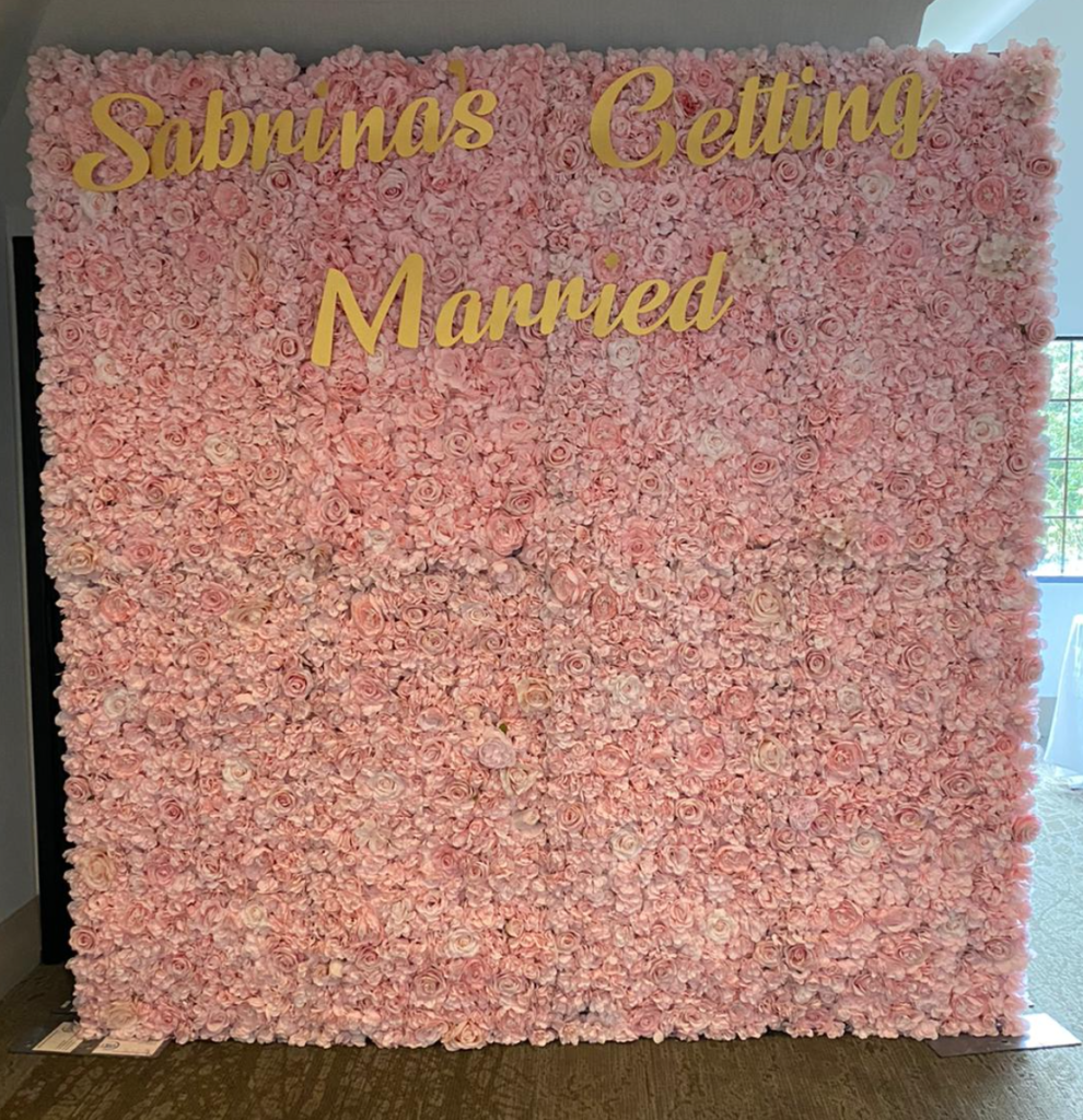 Toronto Flower wall rental pink
