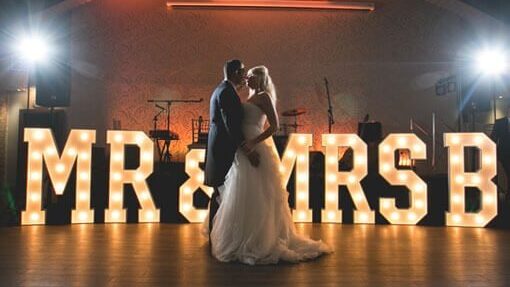 marquee lights at Toronto wedding