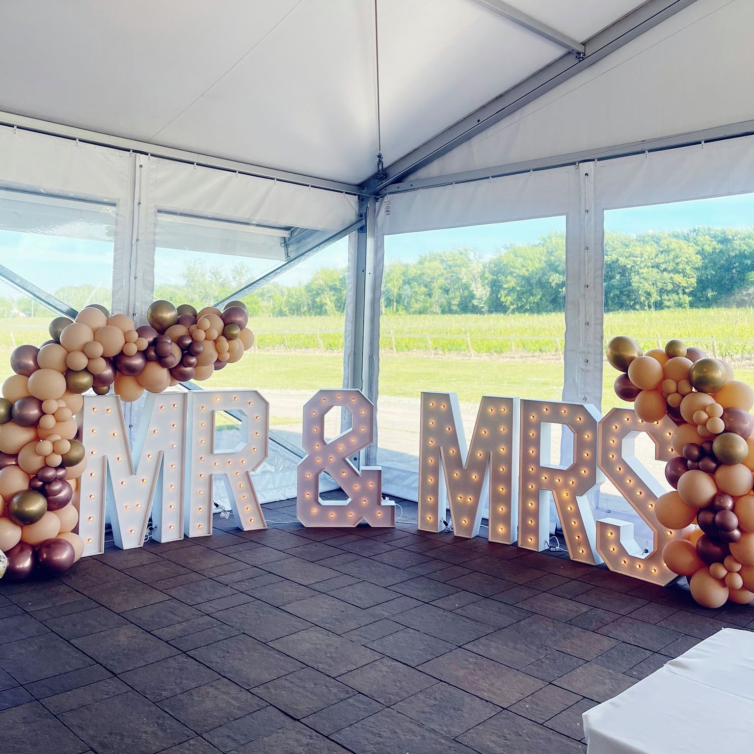 MR and MRS Marquee Letters Rental